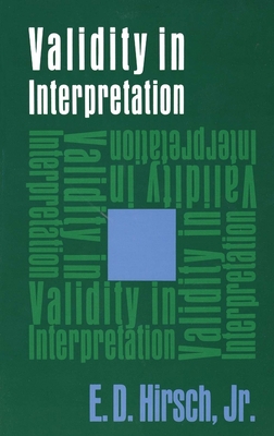 Validity in Interpretation B006E4PC4A Book Cover