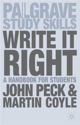 Write It Right: A Handbook for Students (Palgra... 1403994870 Book Cover