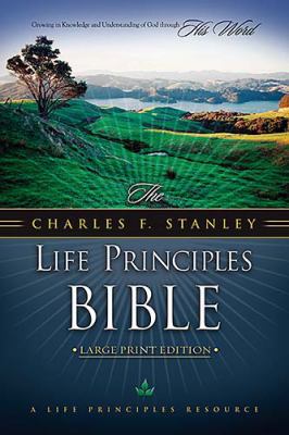 Charles F. Stanley Life Principles Bible-NKJV-L... [Large Print] 0718014642 Book Cover