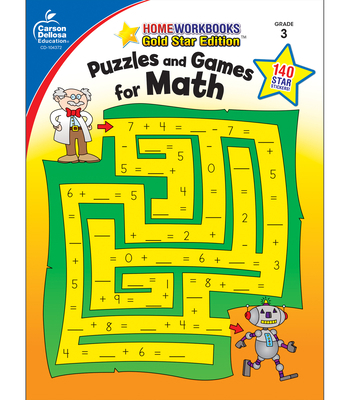Puzzles and Games for Math, Grade 3: Gold Star ... 1604188030 Book Cover