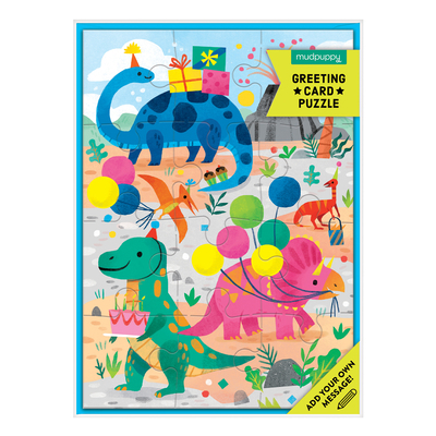 Game Dino Party Greeting Card Puzzle Book