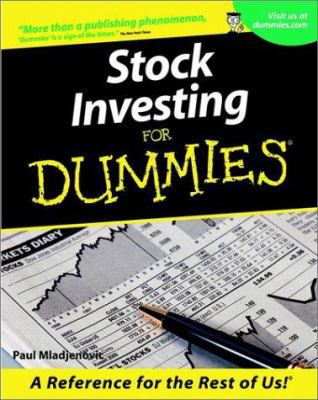 Stock Investing for Dummies 0764554115 Book Cover