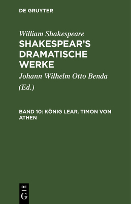 König Lear. Timon Von Athen [German] 3111196402 Book Cover