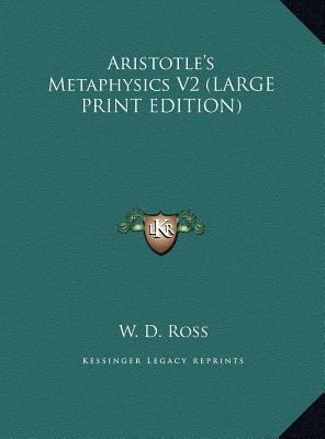 Aristotle's Metaphysics V2 (LARGE PRINT EDITION) [Large Print] 1169951171 Book Cover
