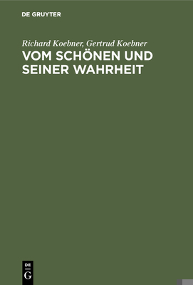 Vom Schönen und seiner Wahrheit [German] 3111168654 Book Cover