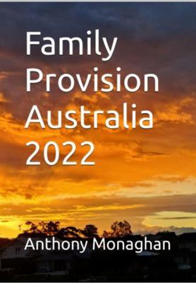 Paperback Family Provision Australia 2022 Book