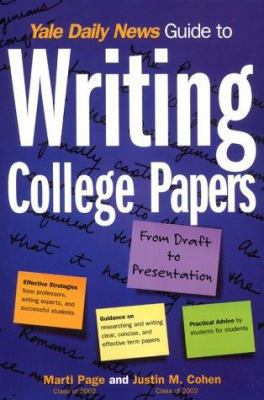 Yale Daily News Guide to Writing College Papers 0684873451 Book Cover