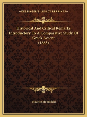 Historical And Critical Remarks Introductory To... 1169644635 Book Cover