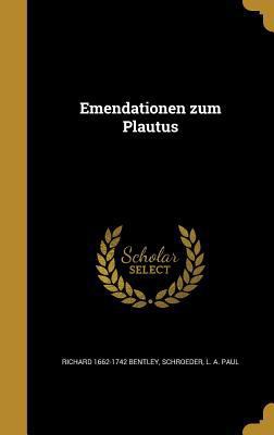 Emendationen zum Plautus [Latin] 1362110167 Book Cover