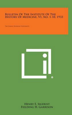 Bulletin of the Institute of the History of Med... 1258687763 Book Cover