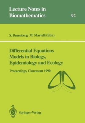 Differential Equations Models in Biology, Epide... 3540542833 Book Cover