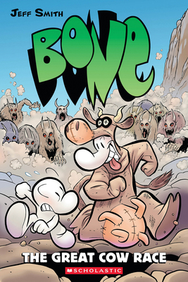 The Great Cow Race: A Graphic Novel (Bone #2): ... 0439706394 Book Cover