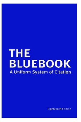 Bluebook: A guide Uniform System of Citation            Book Cover