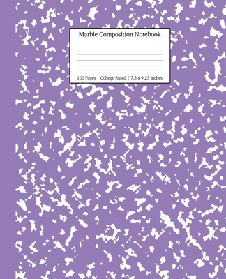 Marble Composition Notebook College Ruled: Lave... 1989387705 Book Cover