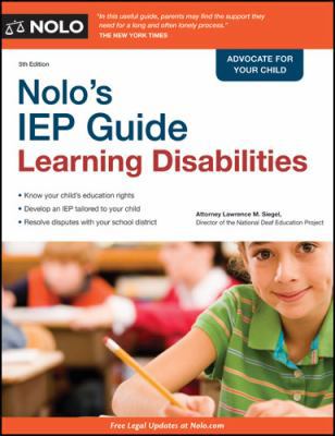 Nolo's IEP Guide: Learning Disabilities 141331323X Book Cover