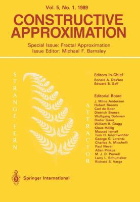 Constructive Approximation: Special Issue: Frac... 1489968164 Book Cover