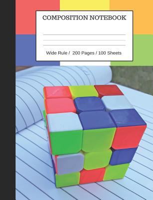 Puzzle Cube Notebook: Composition Wide Ruled No... 1724989480 Book Cover