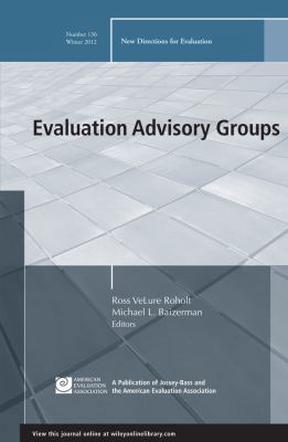 Evaluation Advisory Groups: New Directions for ... 1118537068 Book Cover