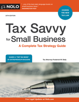 Tax Savvy for Small Business: A Complete Tax St... 1413325785 Book Cover