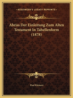 Abriss Der Einleitung Zum Alten Testament In Ta... [German] 1169706193 Book Cover