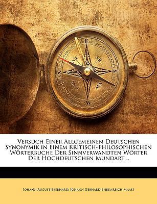 Versuch Einer Allgemeinen Deutschen Synonymik i... [German] 1148590986 Book Cover