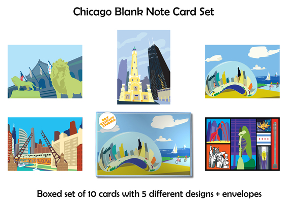 Chicago Landmarks Note Card Set 0985642955 Book Cover