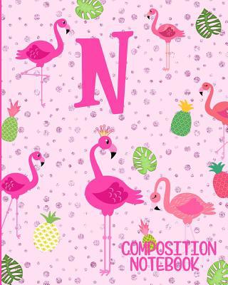 Composition Notebook N: Pink Flamingo Initial N... 1073074684 Book Cover
