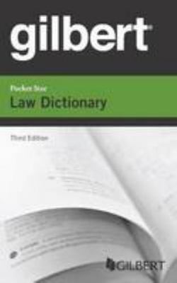 Gilbert Pocket Size Law Dictionary 0314290699 Book Cover