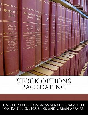 Stock Options Backdating 1240515456 Book Cover