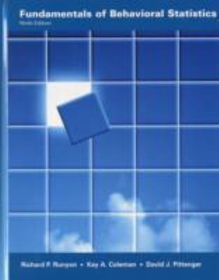 Fundamentals of Behavioral Statistics 0071169989 Book Cover