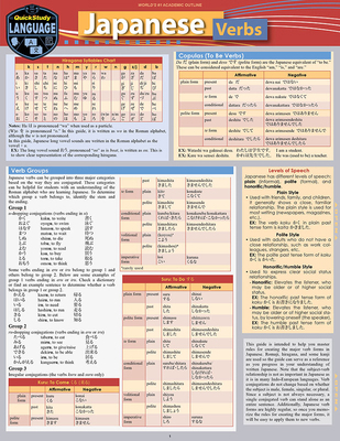 Japanese Verbs: A Quickstudy Laminated Referenc... 1423238729 Book Cover