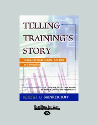 Telling Training's Story: Evaluation Made Simpl... [Large Print] 1459626540 Book Cover