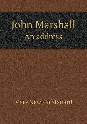 John Marshall an Address 5518480768 Book Cover