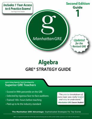 Algebra GRE Strategy Guide 1935707477 Book Cover