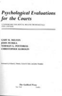 Psychological Evaluations for the Courts: A Han... 089862276X Book Cover