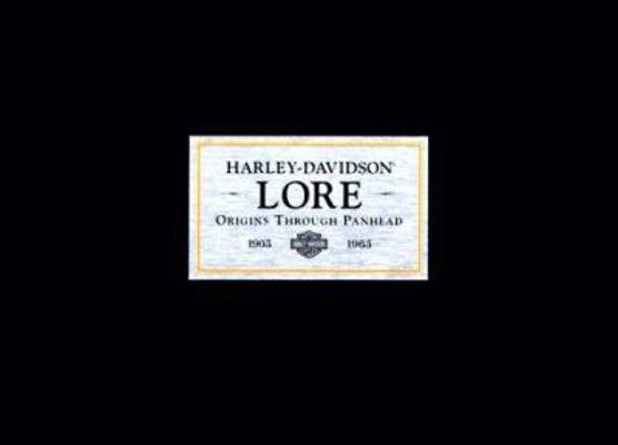 Harley Davidson Lore 1903-1965 0811825736 Book Cover