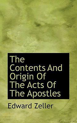 The Contents and Origin of the Acts of the Apos... 1117503887 Book Cover