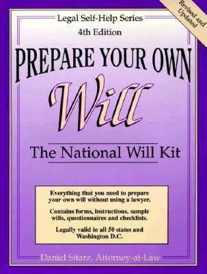 Prepare Your Own Will: The National Will Kit 0935755128 Book Cover