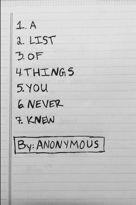 A List of Things You Never Knew 1329707125 Book Cover