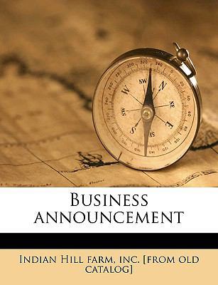 Business Announcement 1174832932 Book Cover