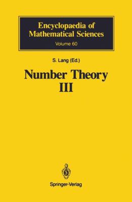 Number Theory III: Diophantine Geometry 3540530045 Book Cover
