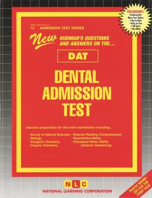 Dental Admission Test (Dat): Volume 12 0837350123 Book Cover