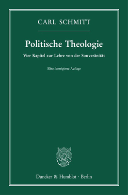 Politische Theologie: Vier Kapitel Zur Lehre Vo... [German] 3428182596 Book Cover