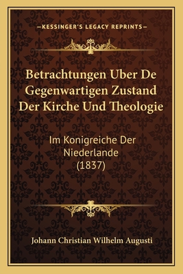 Betrachtungen Uber De Gegenwartigen Zustand Der... [German] 1168067464 Book Cover