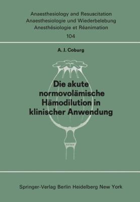 Die Akute Normo--Volämische Hämodilution in Kli... [German] 3540080252 Book Cover