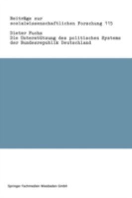 Die Unterstützung Des Politischen Systems Der B... [German] 3531120913 Book Cover