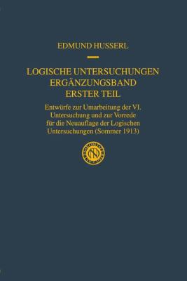 Logische Untersuchungen Ergänzungsband Erster T... [German] 1402000847 Book Cover