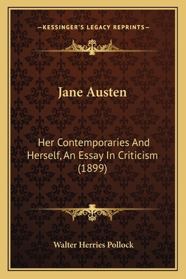 Jane Austen: Her Contemporaries And Herself, An... 1164682253 Book Cover