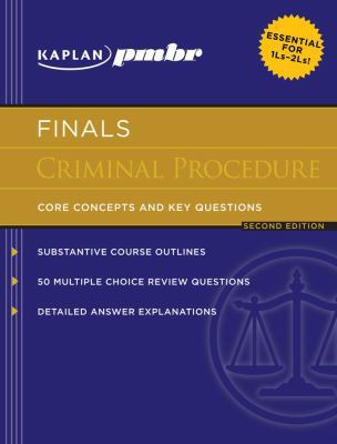 Kaplan PMBR FINALS: Criminal Procedure: Core Co... 1607140950 Book Cover