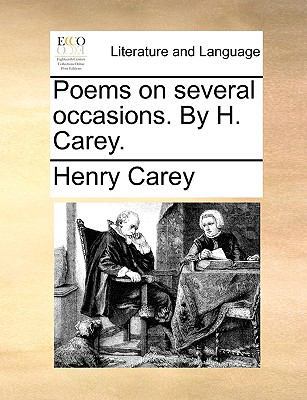 Poems on Several Occasions. by H. Carey. 1140951998 Book Cover